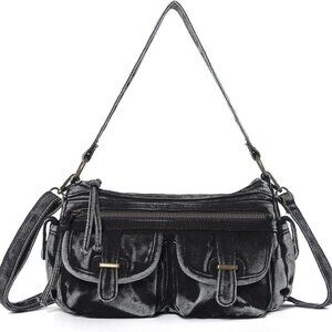 Hobo Purses for Women Crossbody Shoulder Bag Ladies Multi Pocket Handbags with A